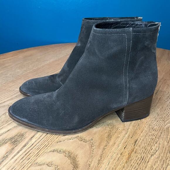 rag & bone Wesley Suede Block Heel Stacked Ankle Western Boot Women’s 9.5/39.5 - Picture 4 of 11